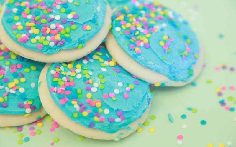 Blue Frosted Cookies