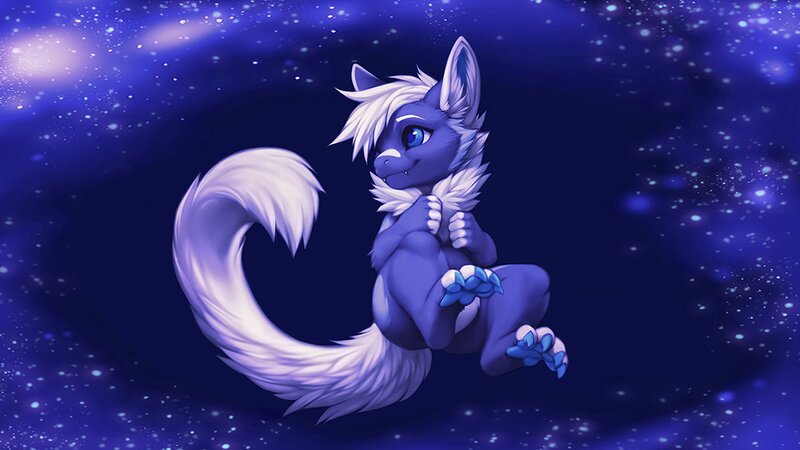 Blue-furred Anthropomorphic Fox — Blue