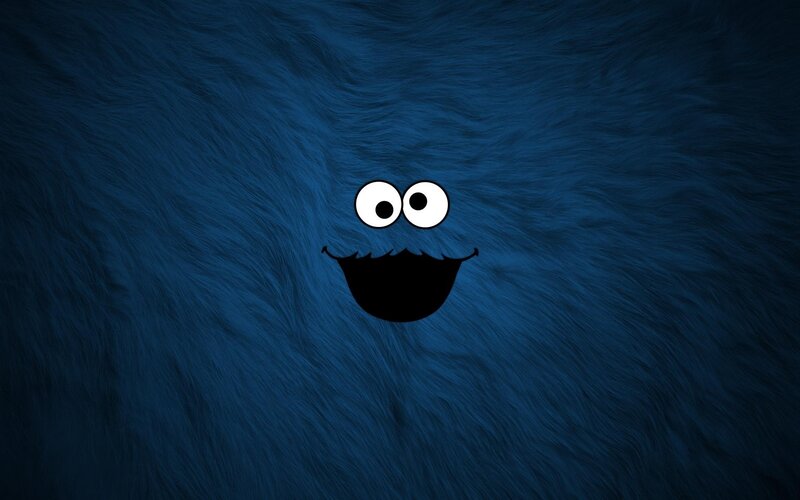 Blue Furry Character Face — Playful