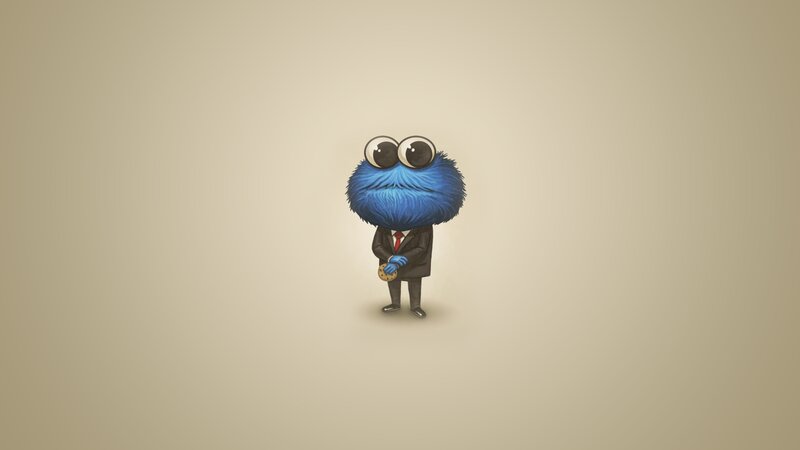 Blue Furry Character — Neutral, Digital Art