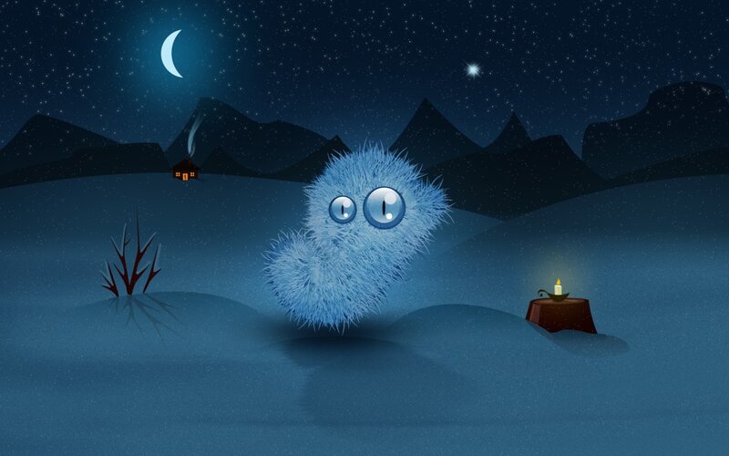 Blue Furry Creature — Serene