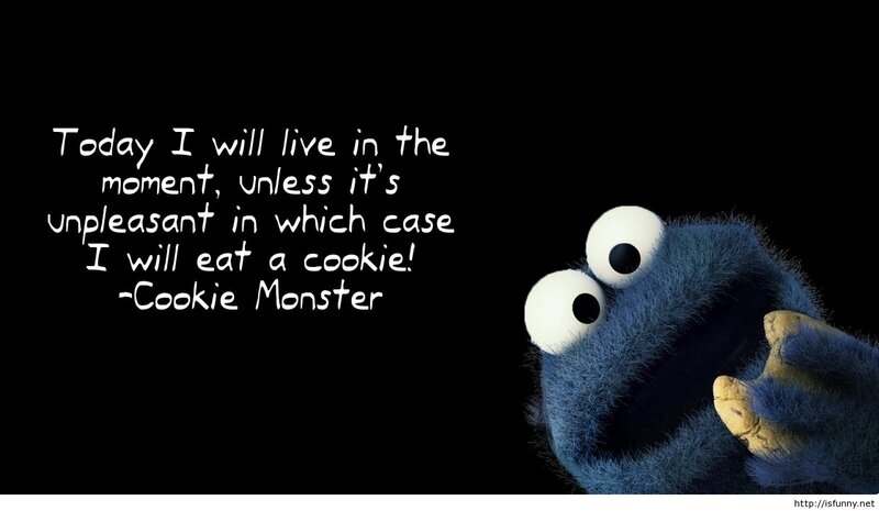 Blue Furry Monster — Black