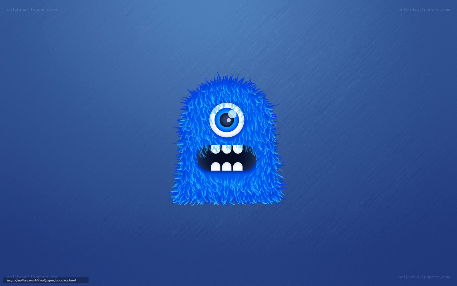 blue furry monster character