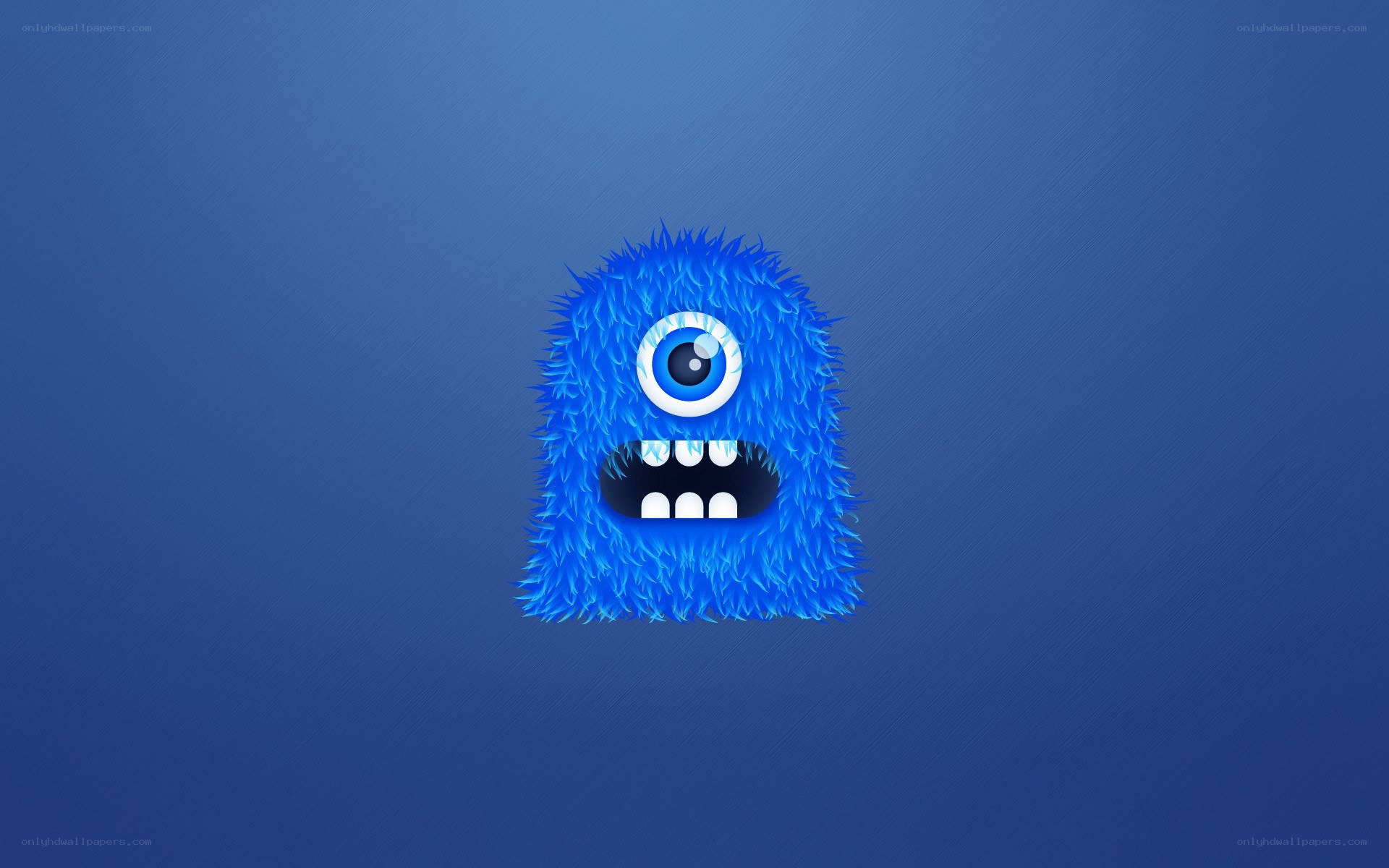 blue furry monster character