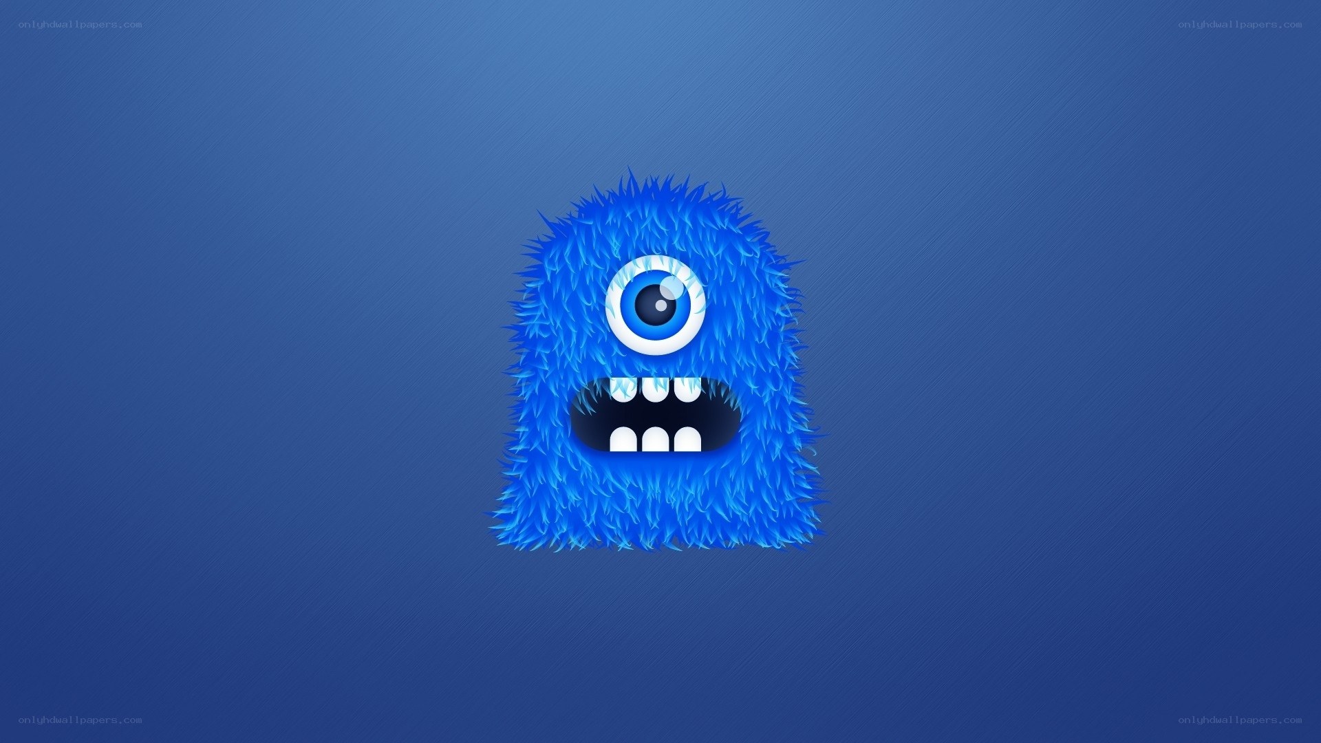 blue furry monster character