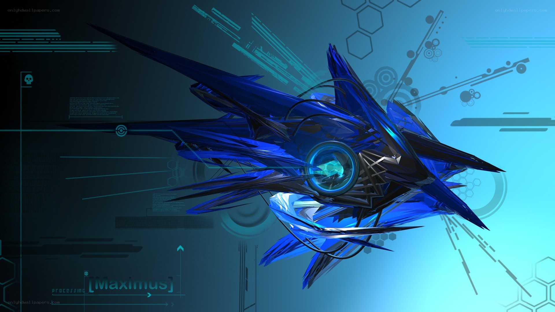 blue futuristic abstract design