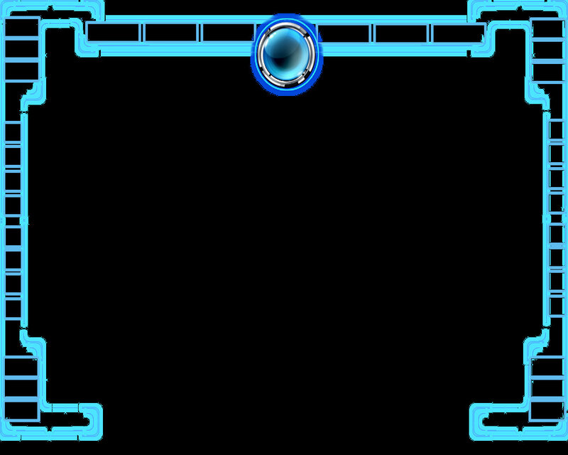 blue futuristic frame