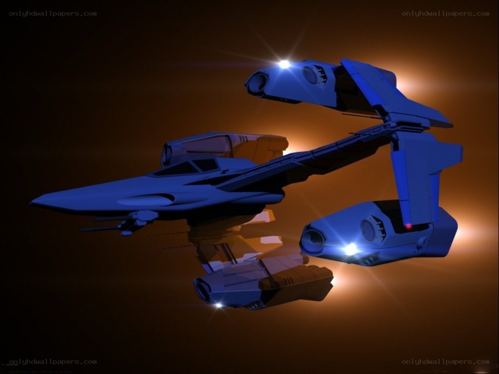 blue futuristic spacecraft