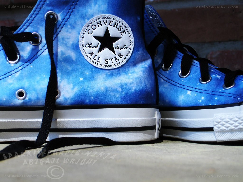 blue galaxy converse sneakers