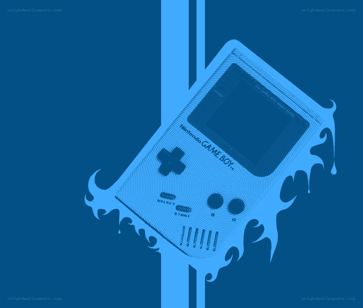 Blue Game Boy illustration