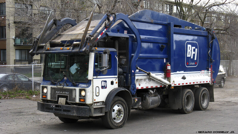 Blue Garbage Truck — Industrial