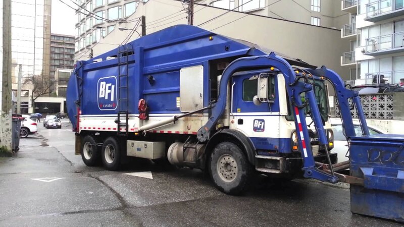 Blue Garbage Truck
