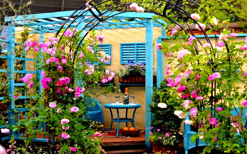 Blue Garden Arbor
