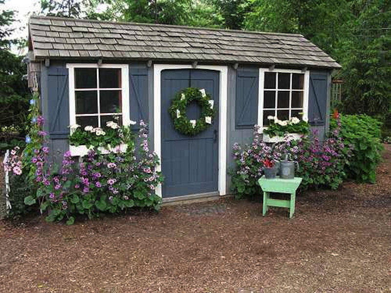 Blue Garden Shed — Serene
