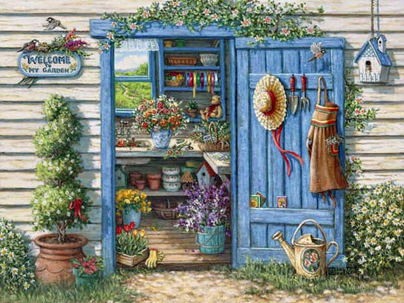 Blue Garden Shed