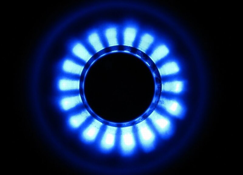 Blue Gas Flame — Dramatic