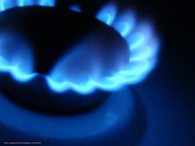 blue gas flame