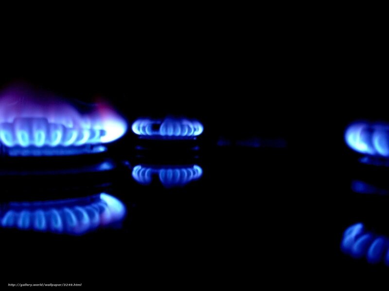 blue gas flames