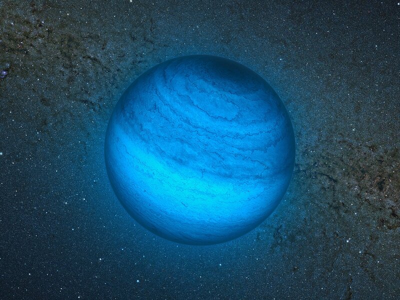 Blue Gas Giant Planet — Serene