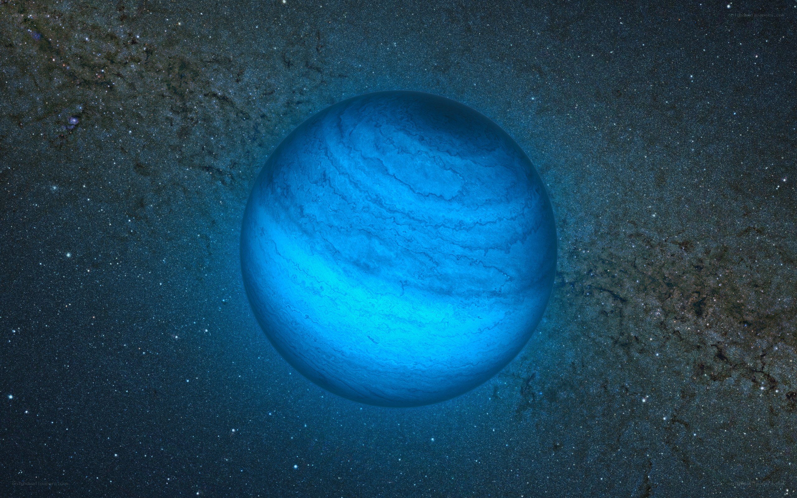 blue gas giant planet
