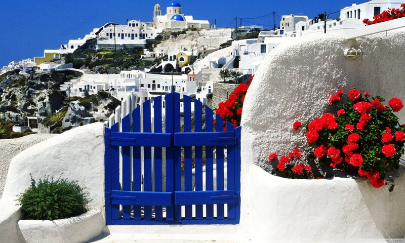 Blue Gate in Village