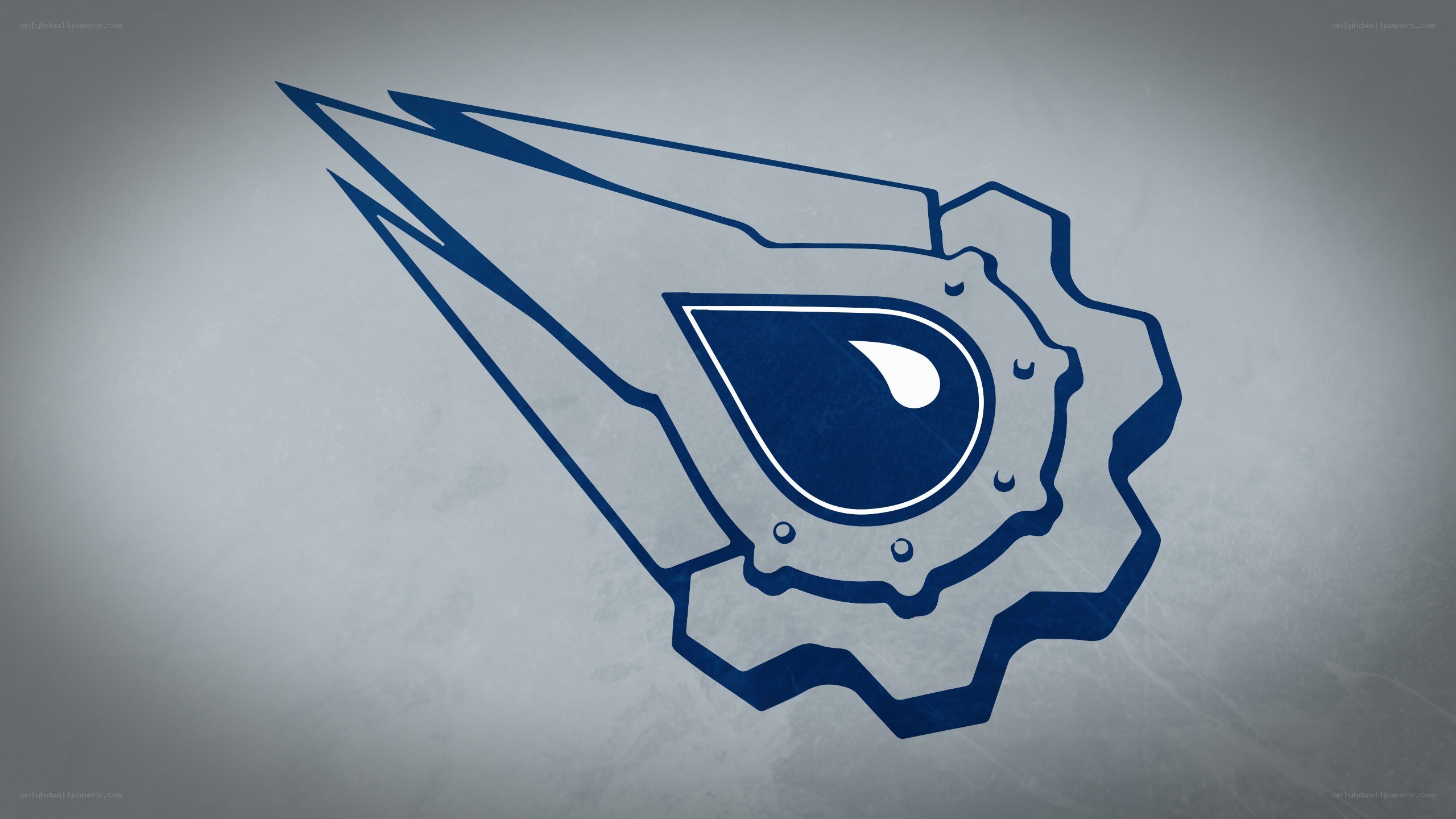 blue gear logo with eye