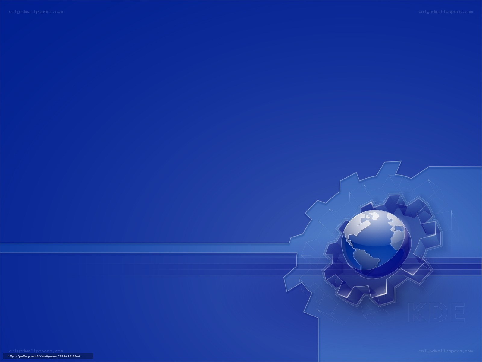 blue gear with globe design