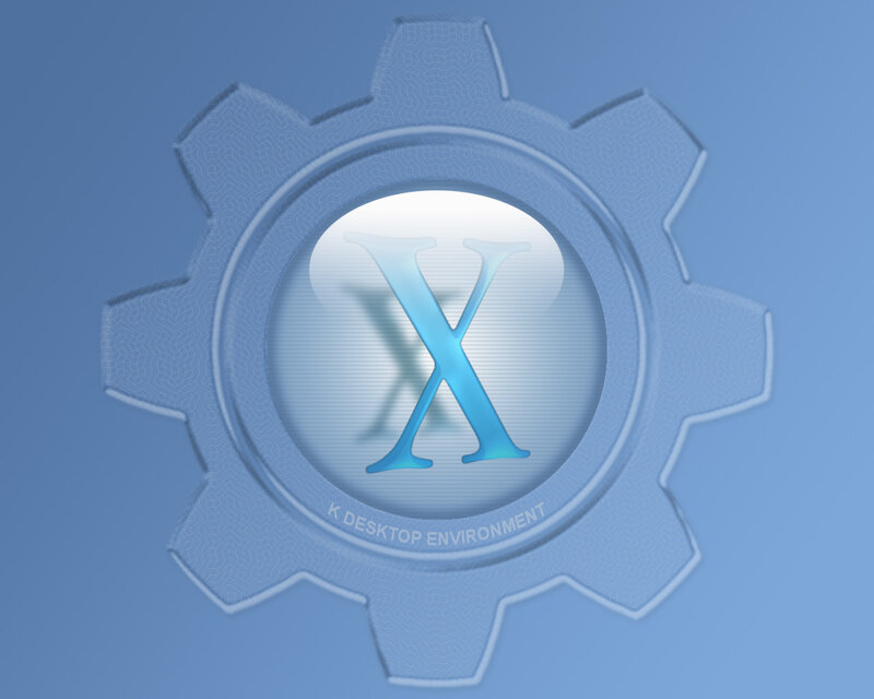 Blue Gear with X Logo