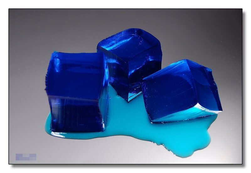 Blue Gelatin Cubes