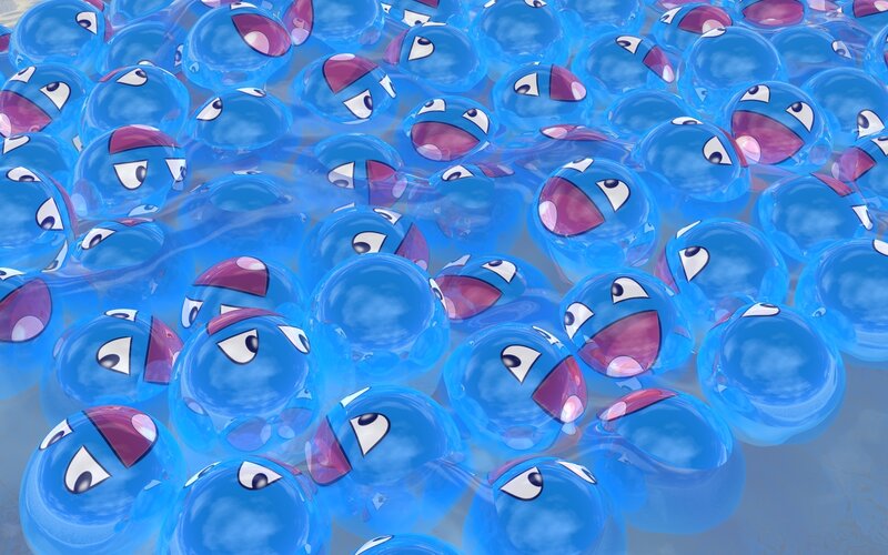 Blue Gelatinous Creatures — Playful