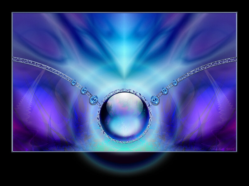 Blue Gem Necklace Art