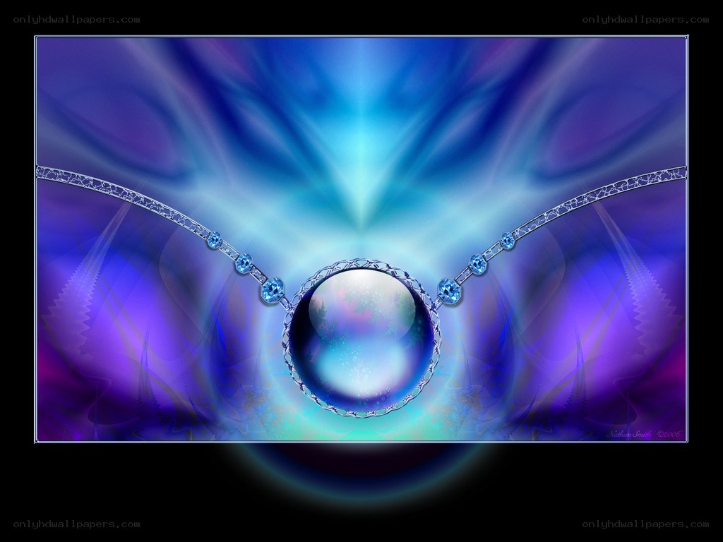 Blue Gem Necklace Art