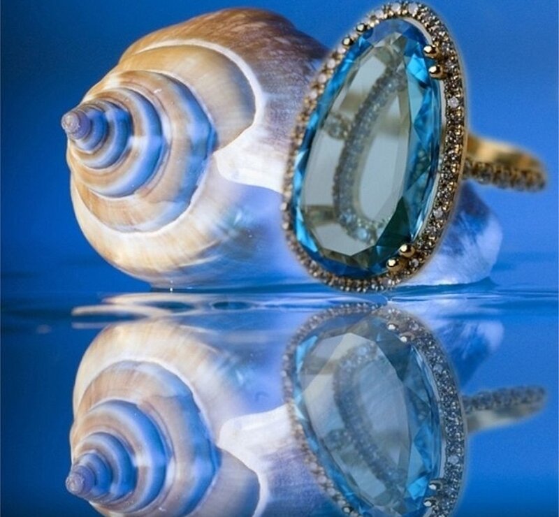 Blue Gem Ring and Shell