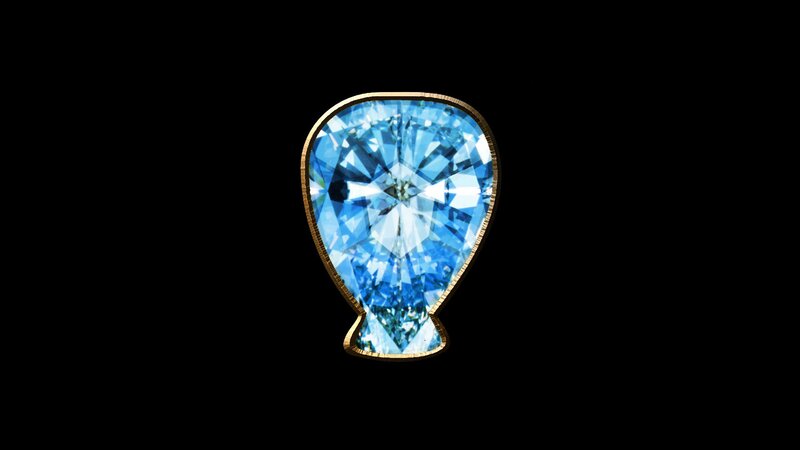 blue gemstone brooch
