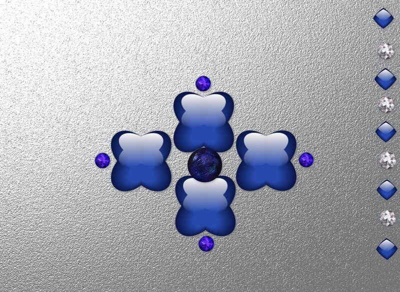 blue gemstone pattern