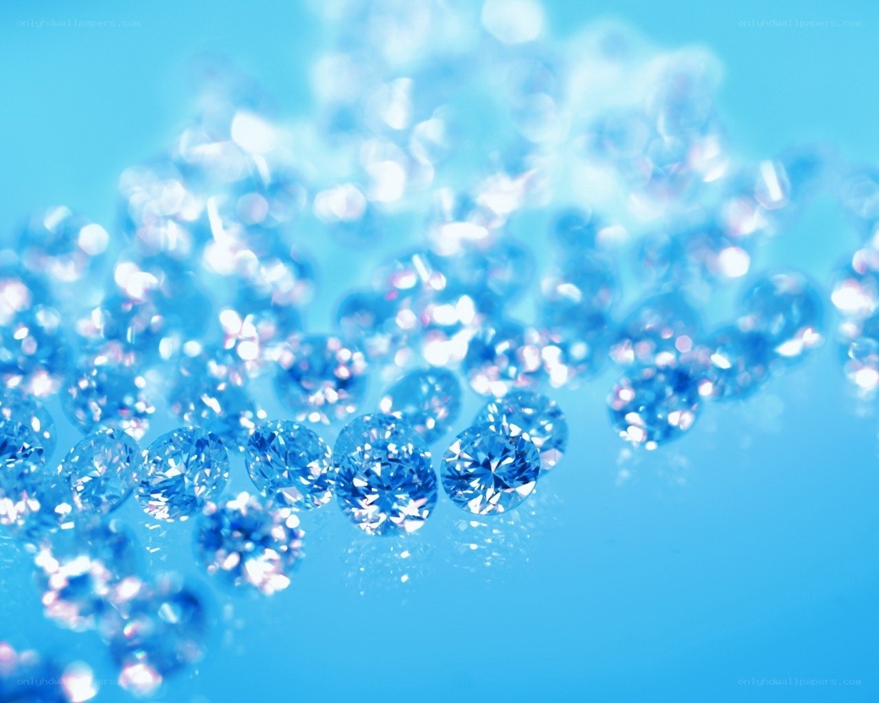 blue gemstones on blue background