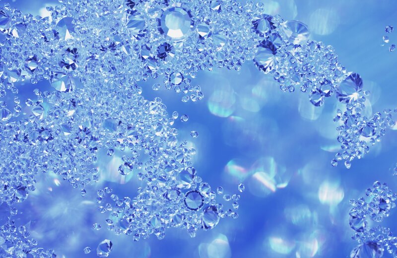 Blue Gemstones on Blue