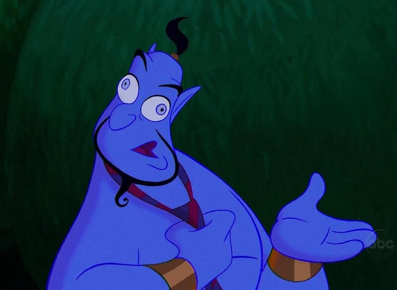 Blue Genie Character — Playful