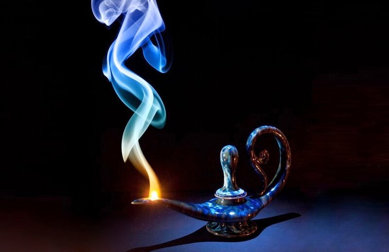 Blue Genie Lamp