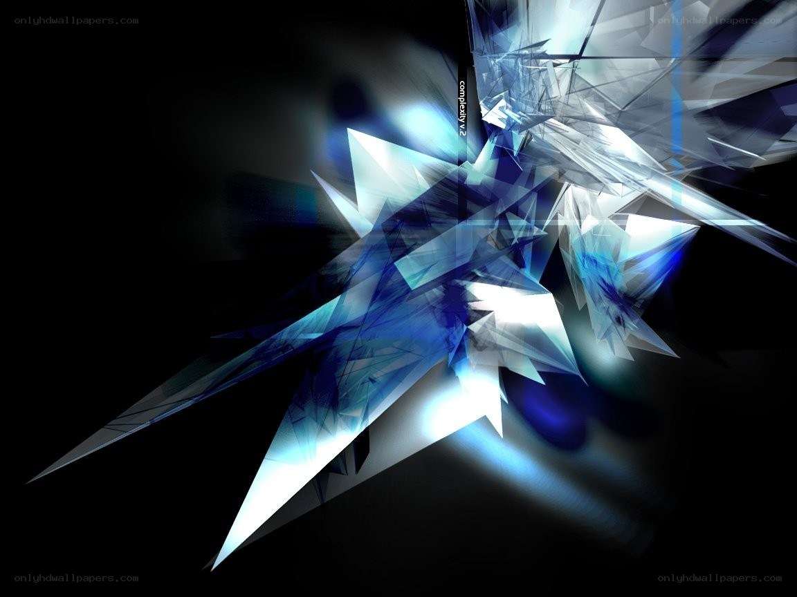 Blue geometric abstract art