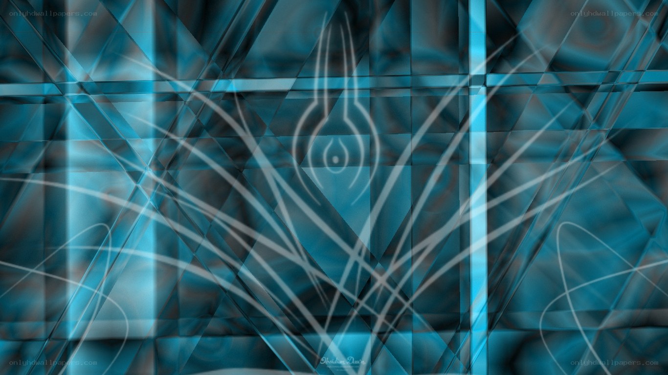 Blue geometric abstract design