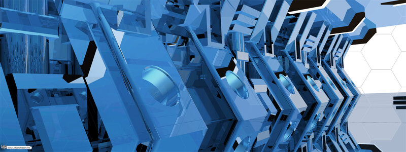 blue geometric abstract structure