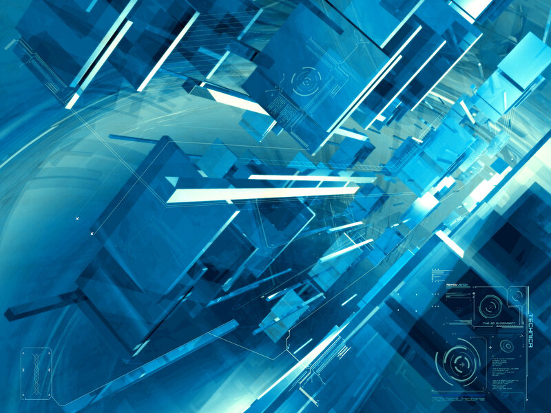 Blue Geometric Abstract