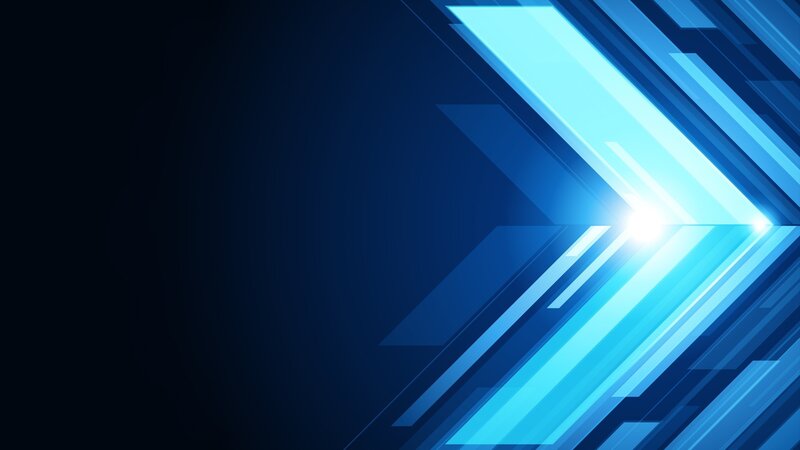 Blue Geometric Arrow — Dynamic