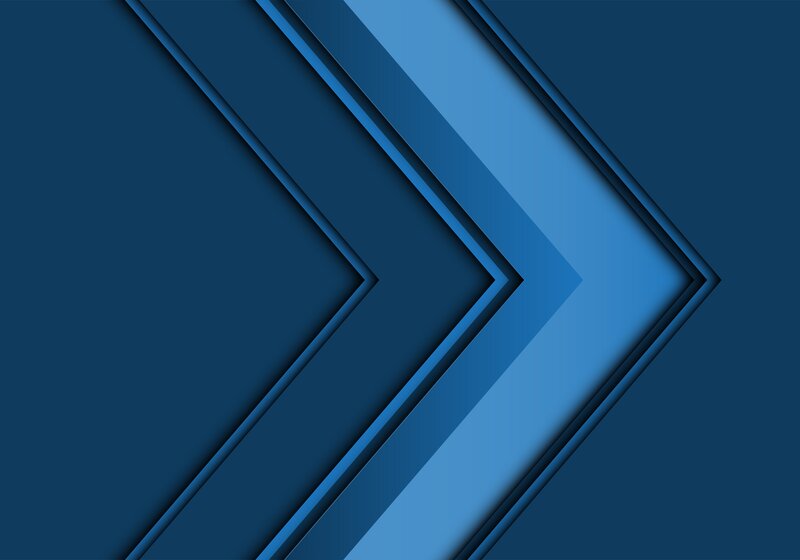 Blue Geometric Arrow — Modern