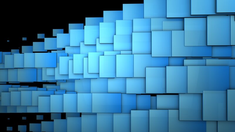 blue geometric block pattern