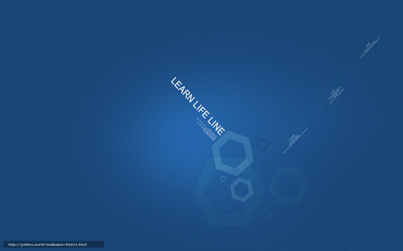 blue geometric design with text