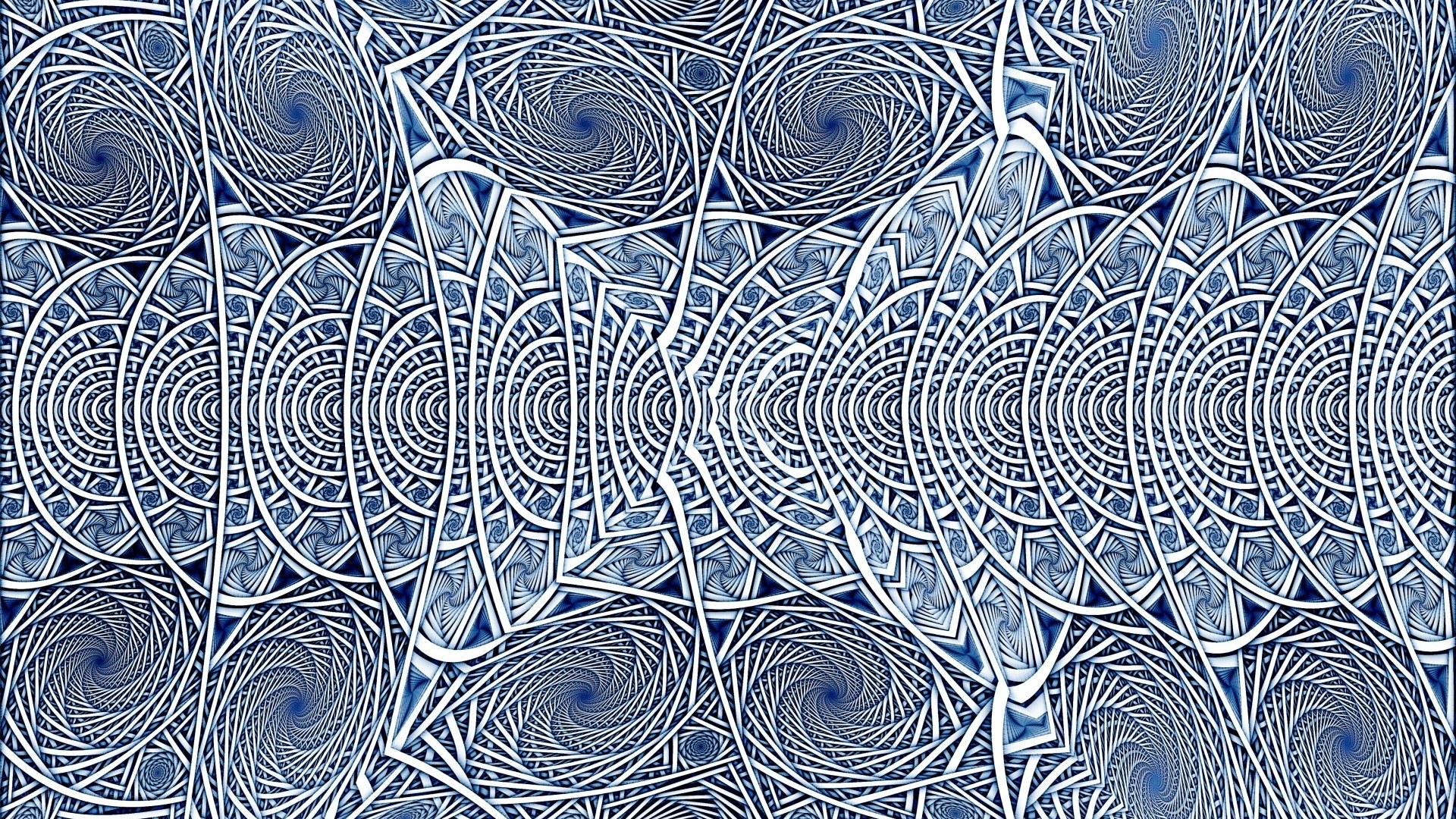blue geometric fractal pattern