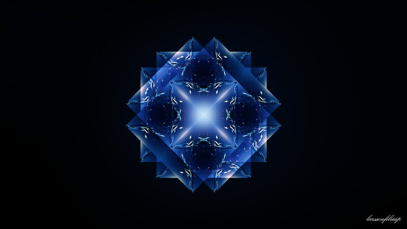 Blue Geometric Fractal