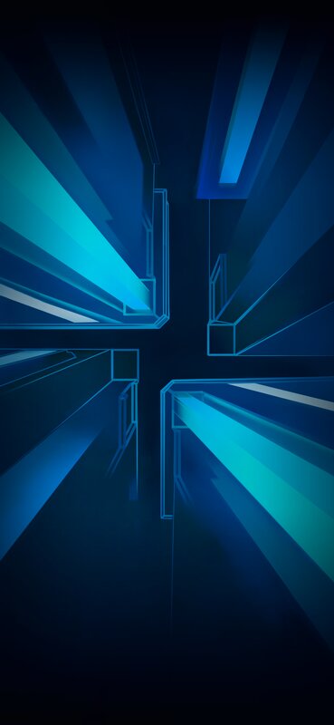 Blue Geometric Light Beams